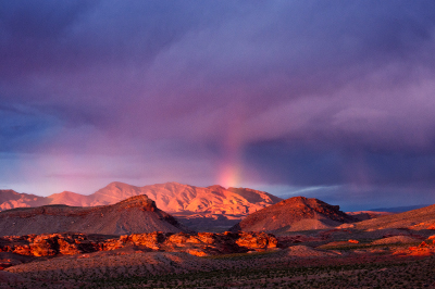 photo: rainbow over Gold Butte (c) Kurt Kuznicki